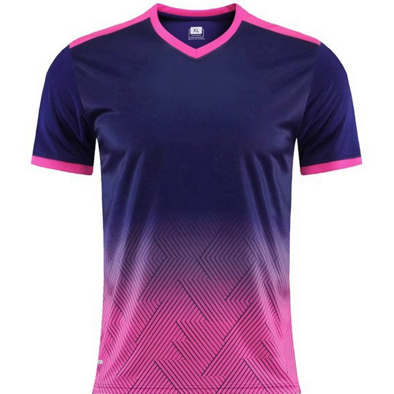 Purple Wave V-Neck Shirt Jogging Men's Fourth Jersey