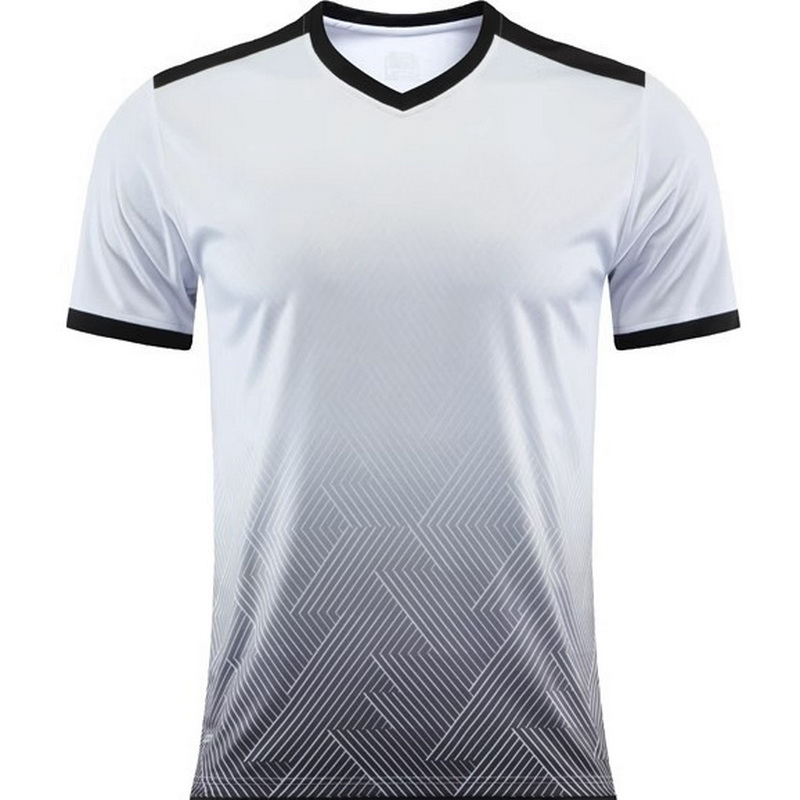 Gray Wave V-Neck Shirt Jogging Men's Fourth Jersey