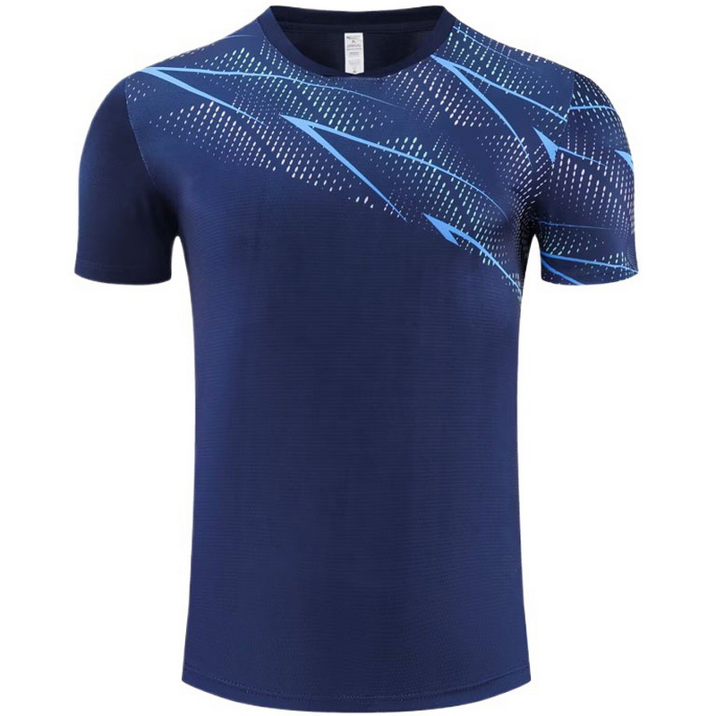 Blue V-Neck Game Shirt Jogging Men's Fourth Jersey