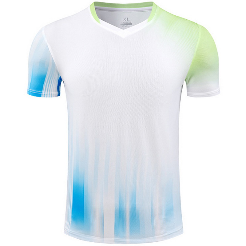 White/Green/Blue V-Neck Shirt Training Unisex Third Jersey