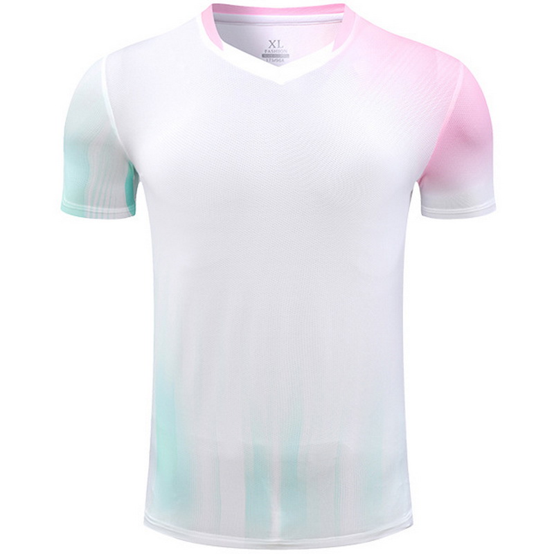 White/Pink/Green V-Neck Shirt Jogging Men's Fourth Jersey