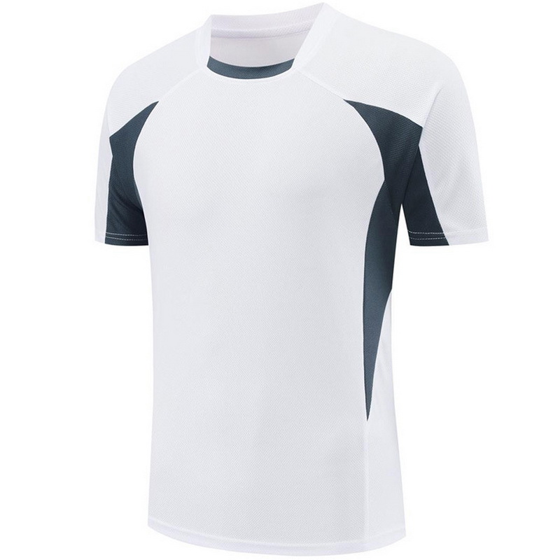 White/Black Blank Shirt Jogging Men's Away Jersey